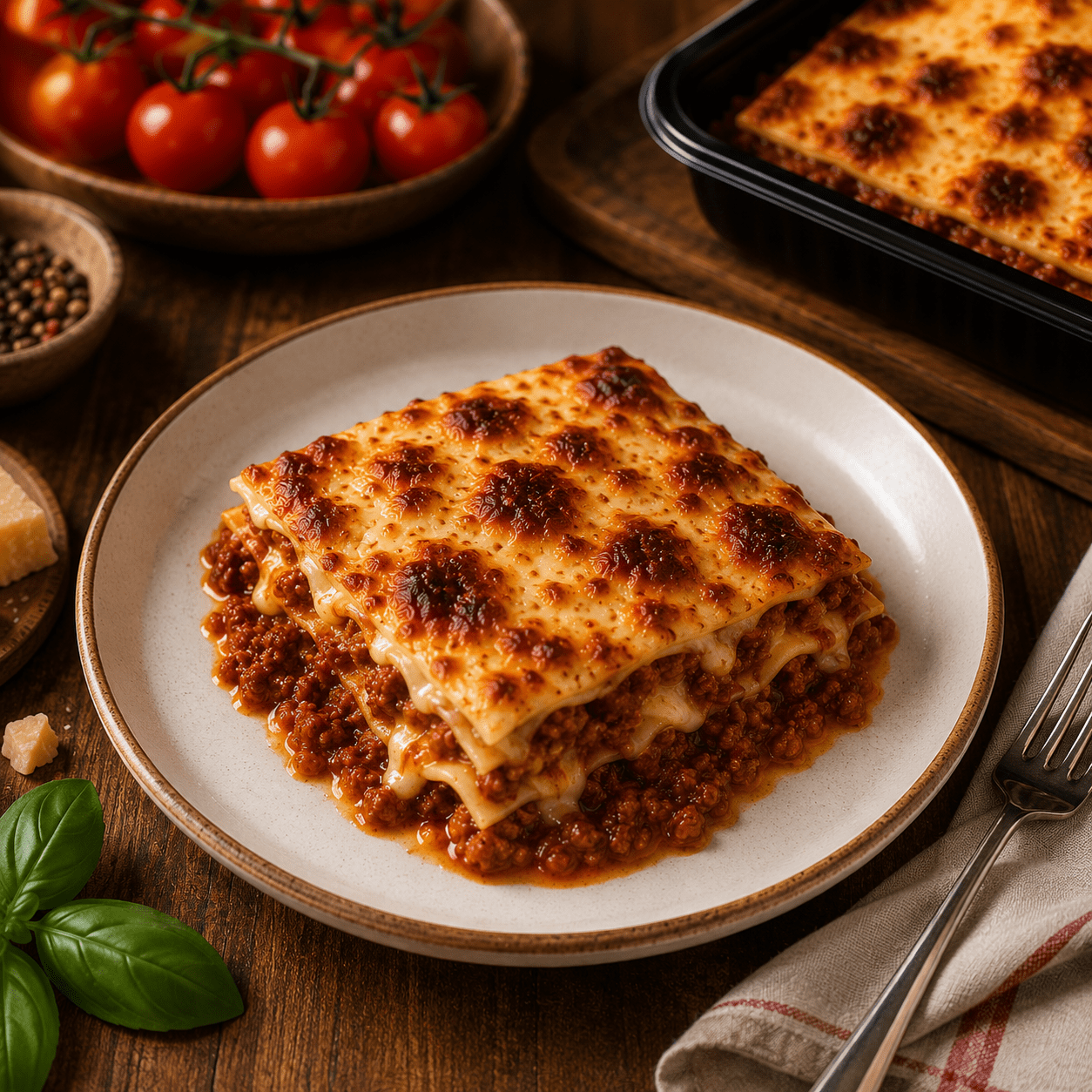 Lasanha á bolonhesa - Tomatinho Masseria