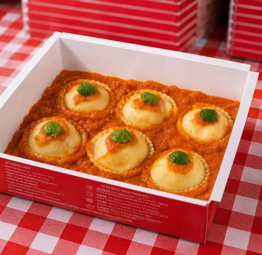 Sorrentini quatro queijos ao sugo - Tomatinho Masseria
