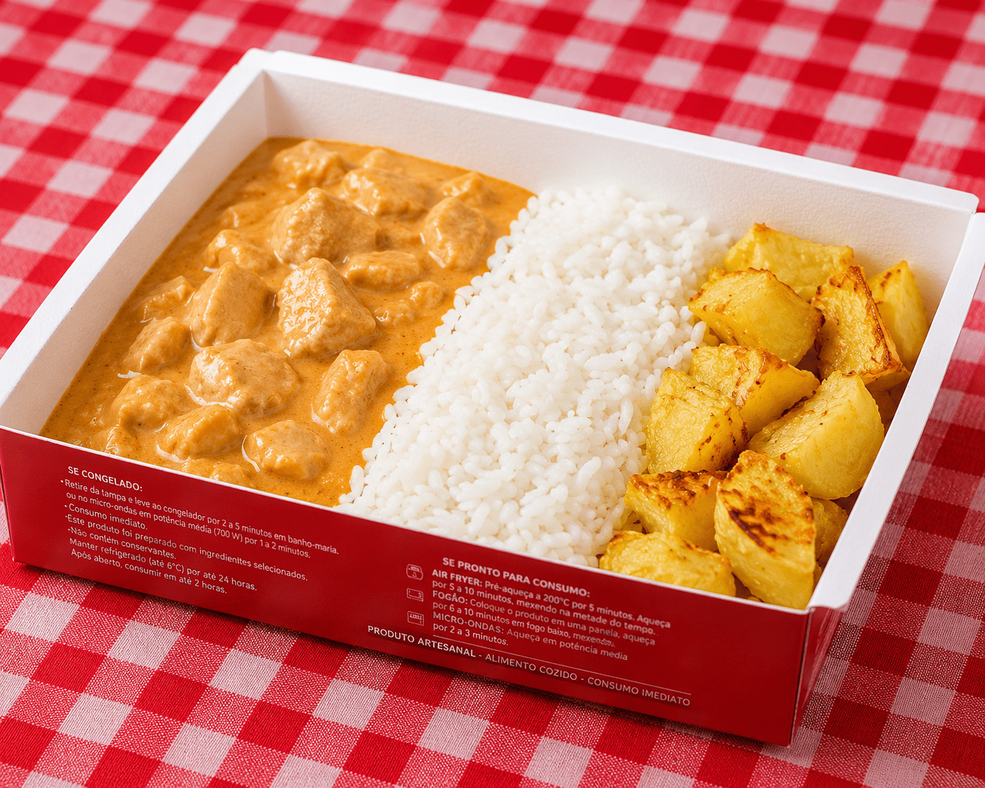 Strogonoff de frango e batata sauté - Tomatinho Masseria