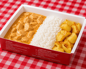 Strogonoff de frango e batata sauté - Tomatinho Masseria